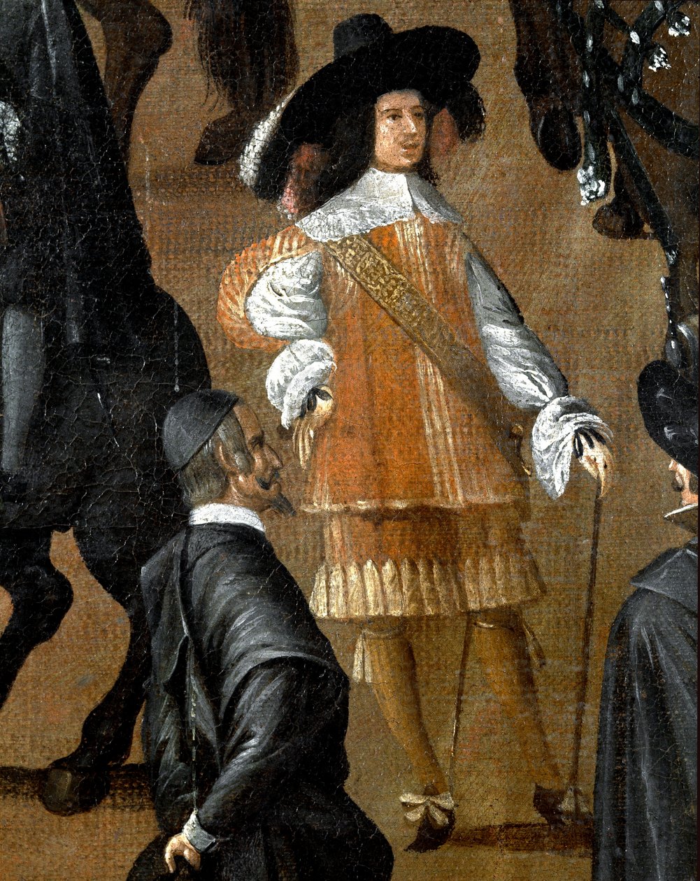 Pan w hiszpańskiej sukience, detal (Malarstwo autorstwa Italian School