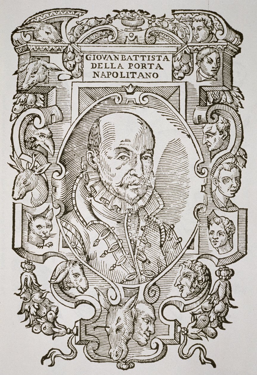 Giovanni Battista della Porta (1535-1615) ze swojej książki Delle Celeste Fisionomia, Padwa 1616, zilustrowanej w History of Magic, wydanej pod koniec XIX wieku autorstwa Italian School