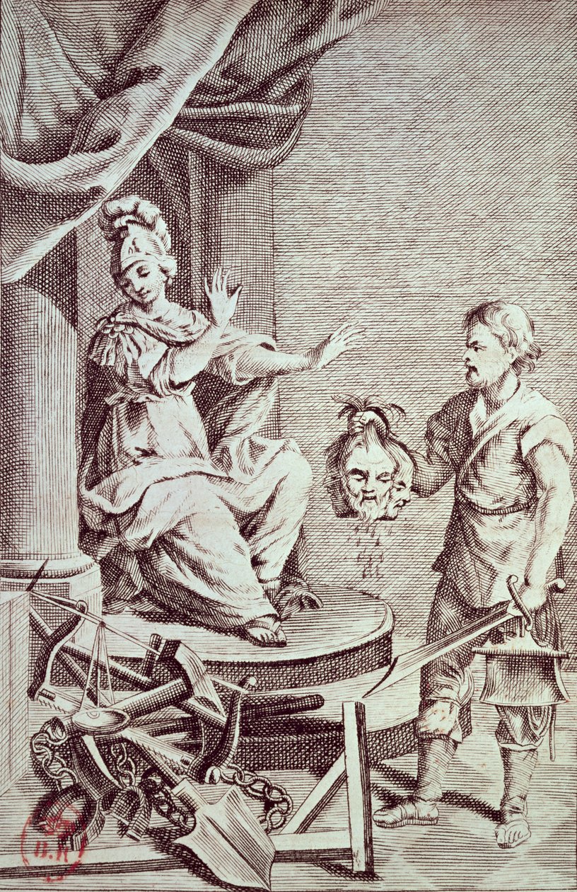 Ilustracja z „Zbrodni i kar” Cesare Bonesany (1738-94) markiza de Beccaria autorstwa Italian School