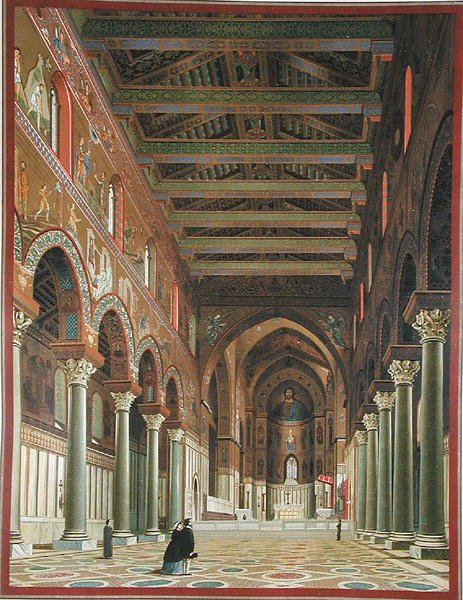Wnętrze Duomo di Monreale, Sycylia autorstwa Italian School