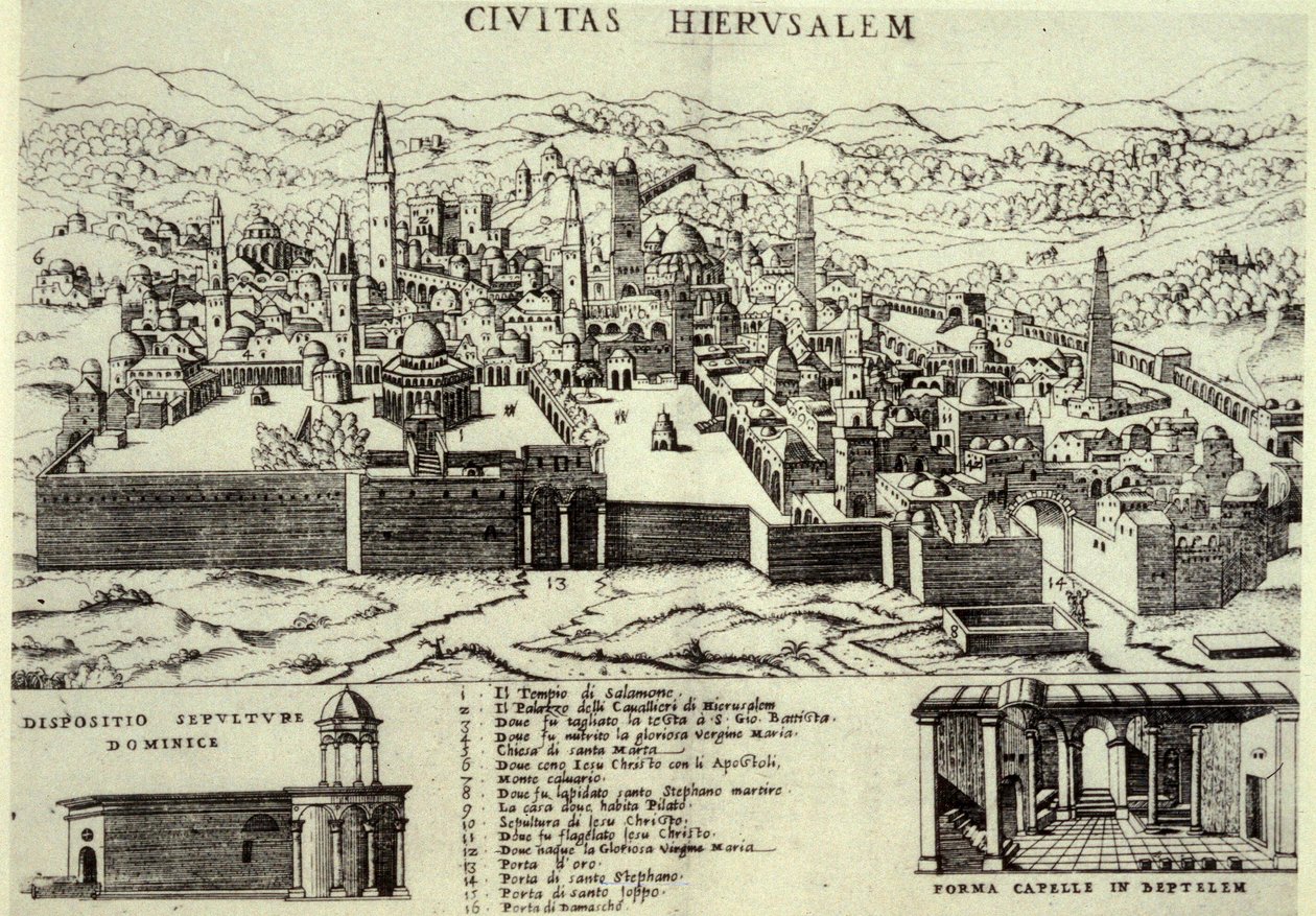 Jerozolima, 1581 autorstwa Italian School