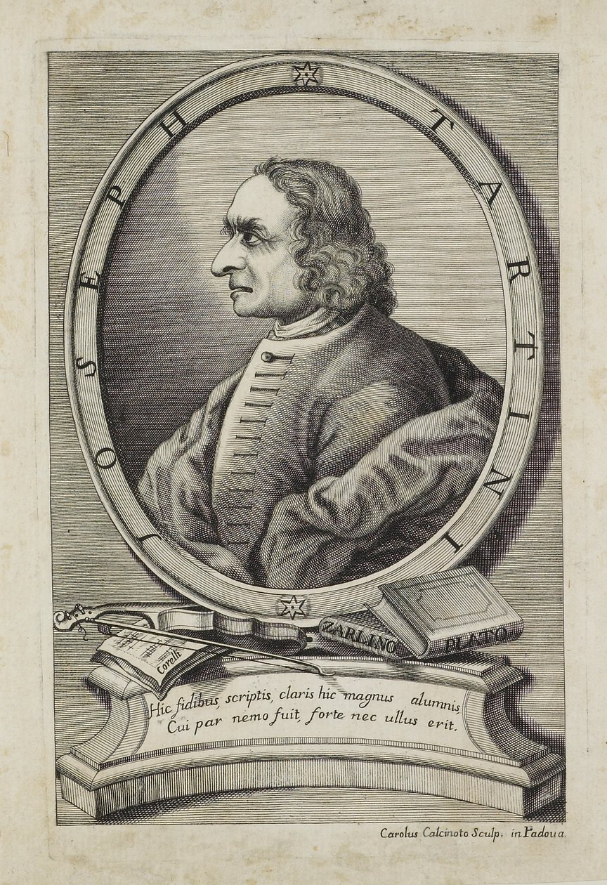 Joseph Tartini, grawerowane przez Carlo Calcinotto (fl.1763), c.1763 autorstwa Italian School