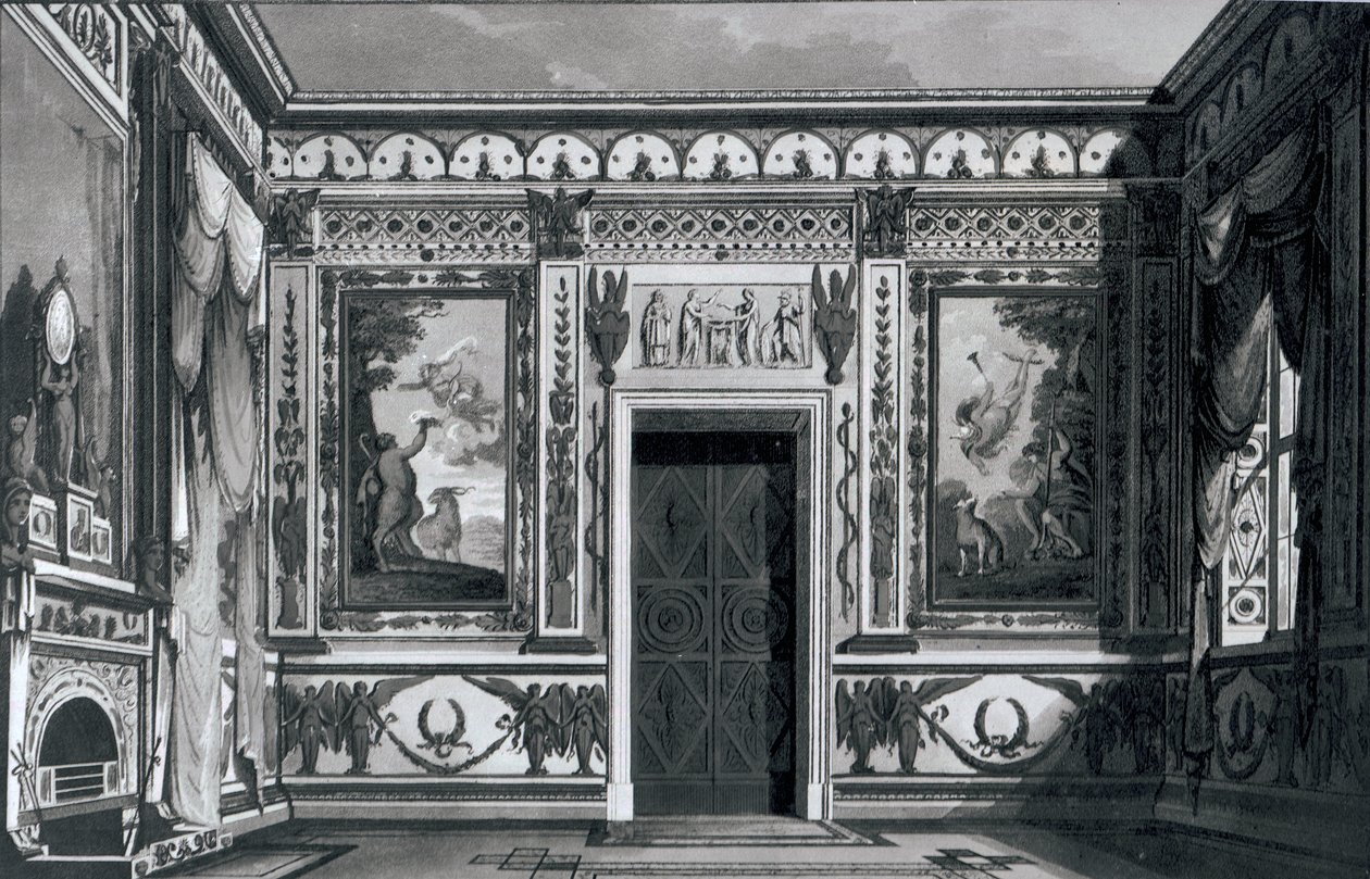 Duży grecki salon, z dekoracji architektonicznych Gaetano Landi, 1810 autorstwa Italian School