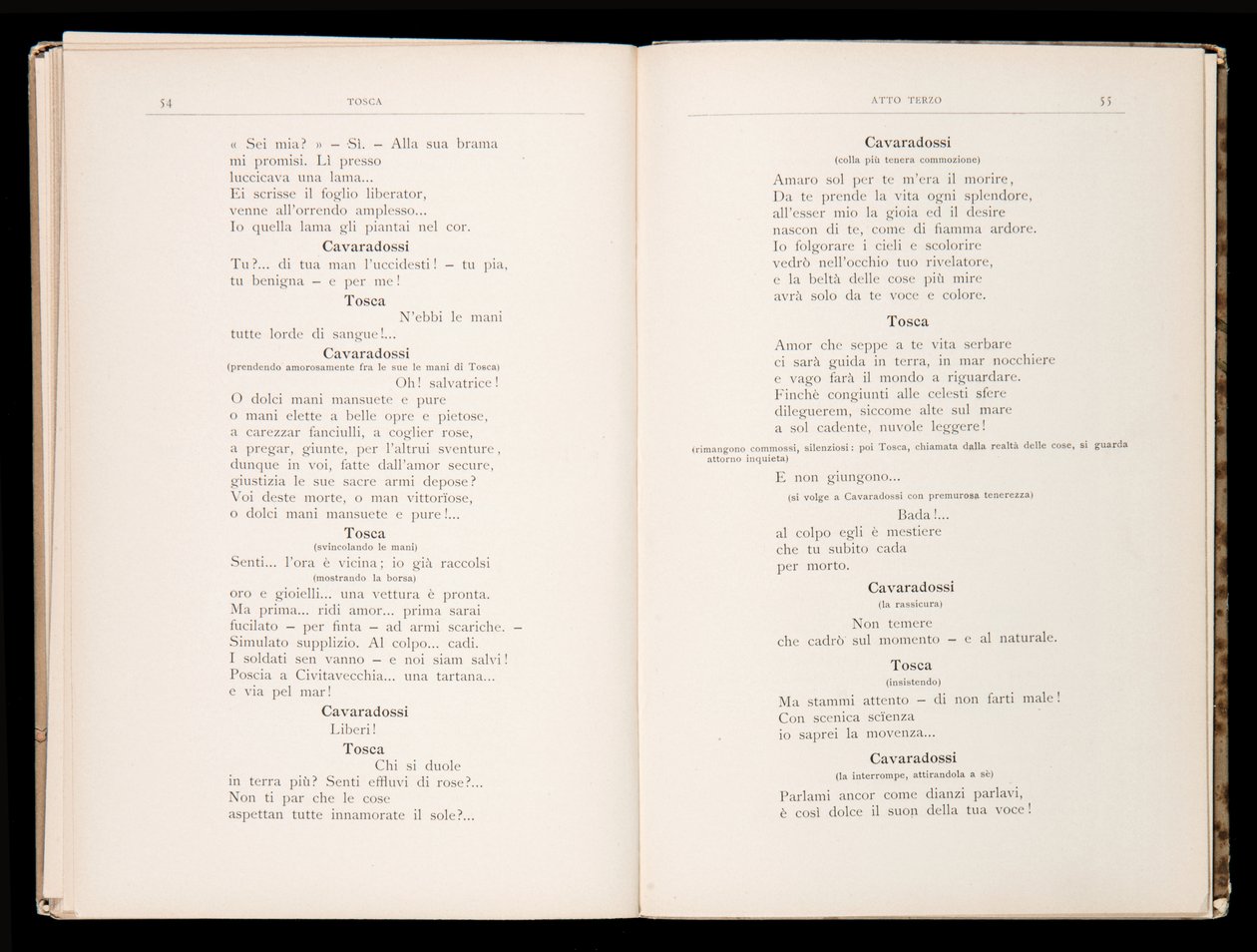 Libretto autorstwa Tosca Giacomo Pucciniego, wydanie Ricordi, Włochy autorstwa Italian School