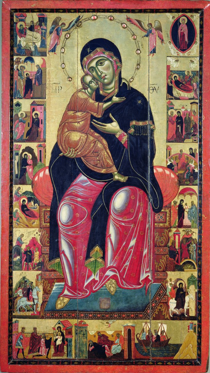 Madonna na tronie, szkoła florencka, ok. 1275-80 autorstwa Italian School