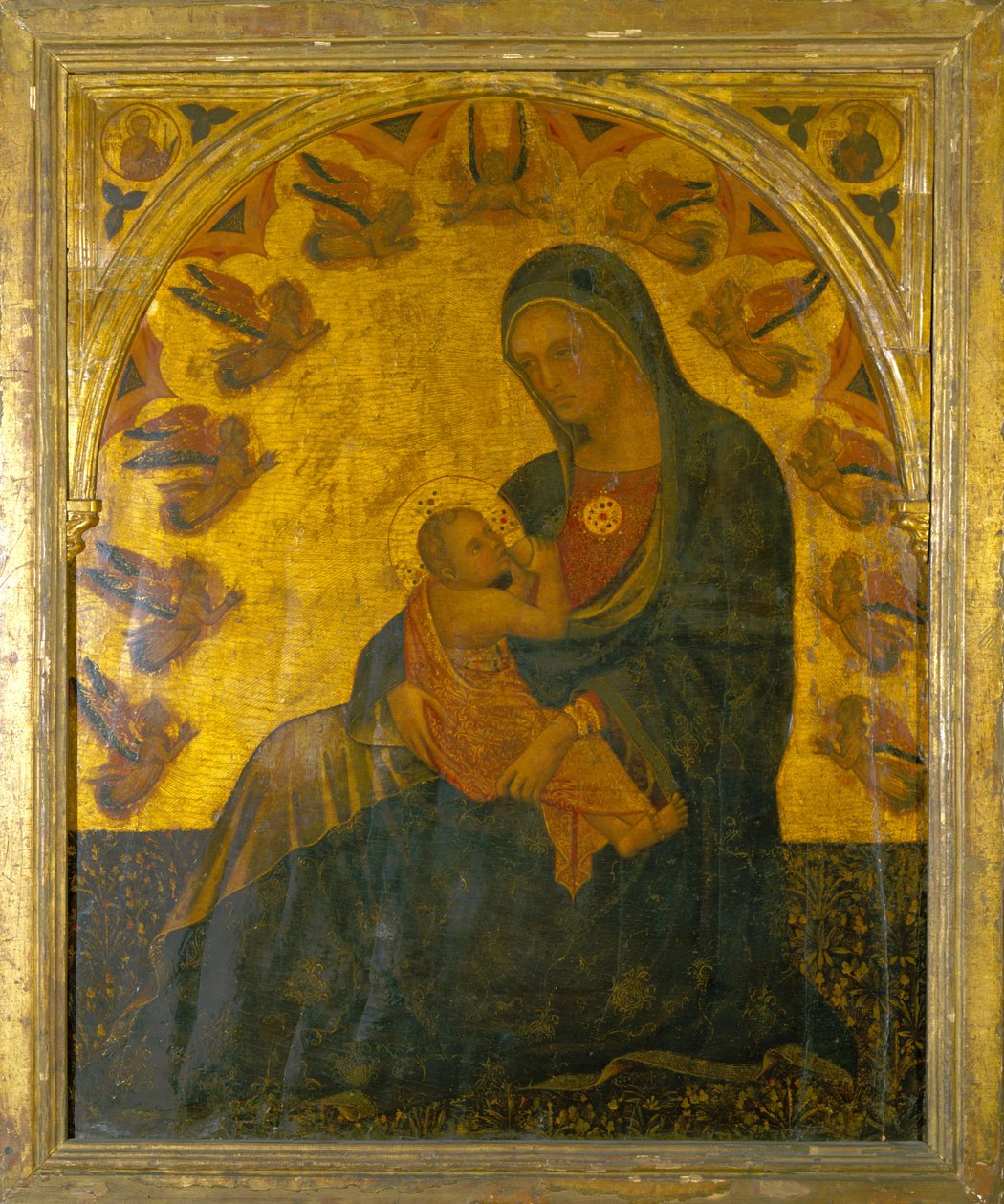 Madonna z Dzieciątkiem (olej na panelu) autorstwa Italian School