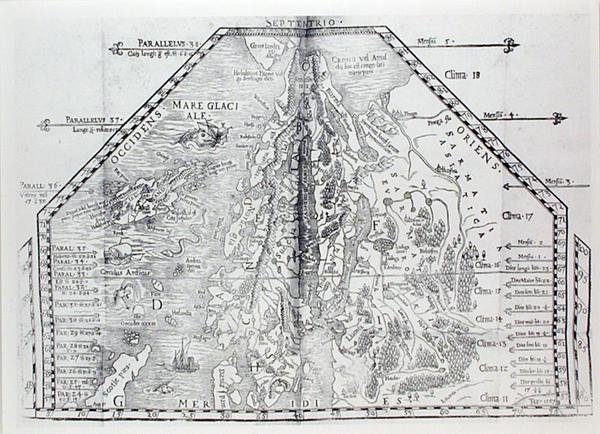 Mapa Skandynawii z atlasu Olausa Magnusa autorstwa Italian School