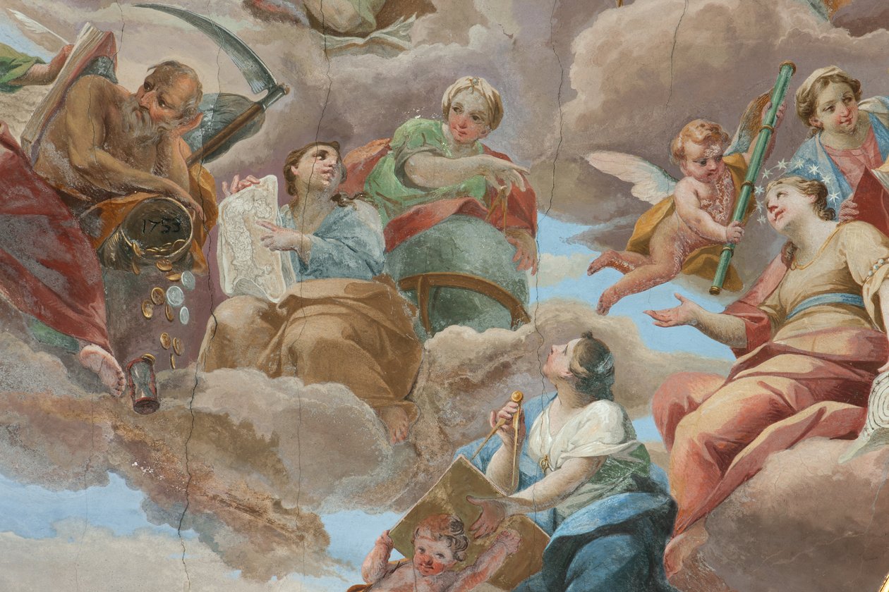 Mediolan, kościół San Francesco da Paola, sala Fresco Palazzo autorstwa Italian School