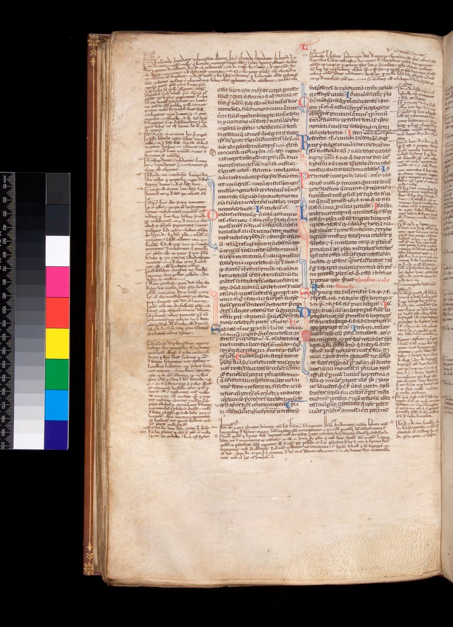 Ms 213. Grzegorz IX, Dekrety z aparatem Bernarda Botone z Parmy, F.93v. Tekst główny w gotyckiej książeczce (miot rotunda) autorstwa Italian School