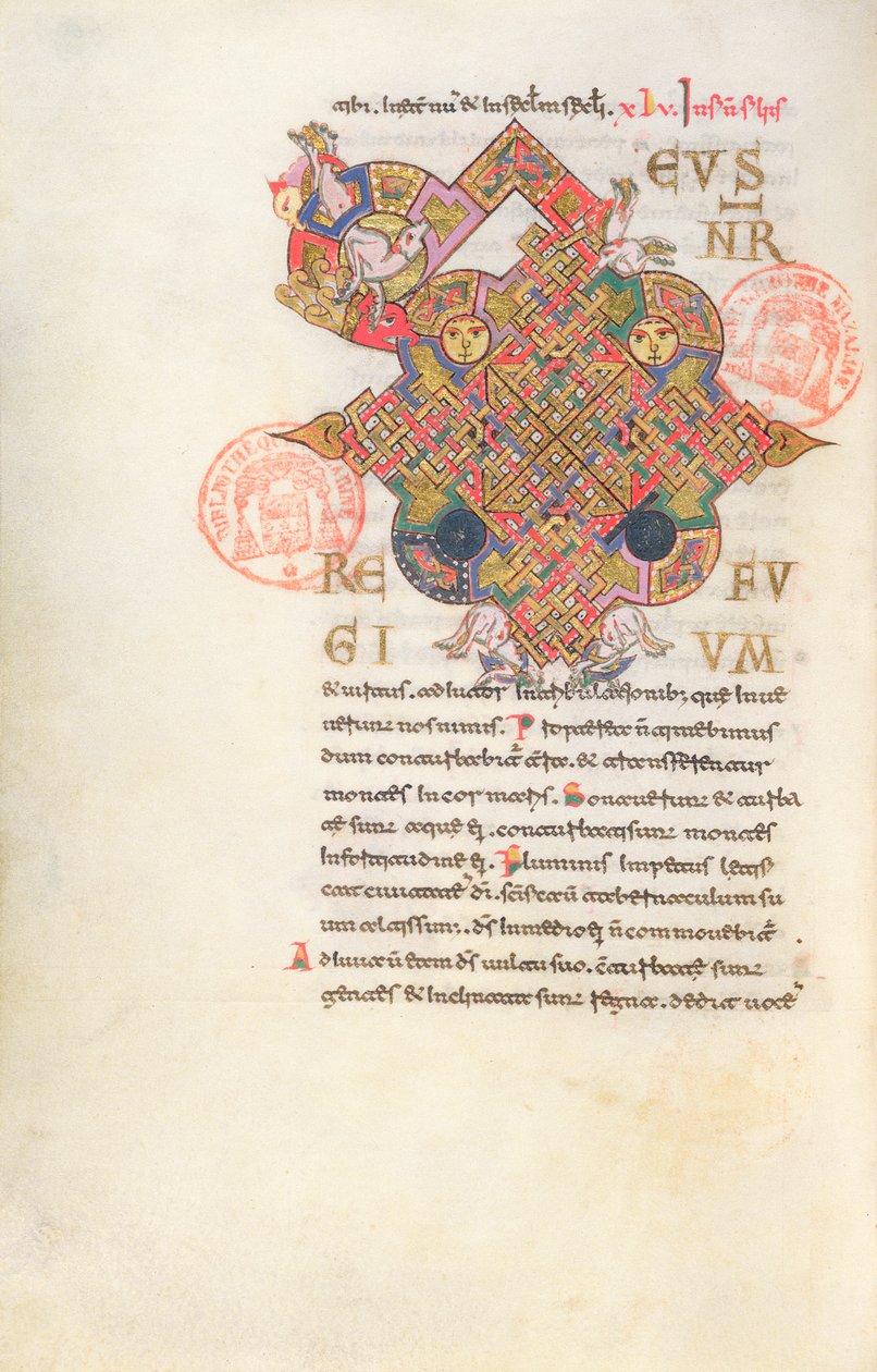Ms 364 Litera D (Deus) Inicjał z Brewiarza na Monte Cassino autorstwa Italian School
