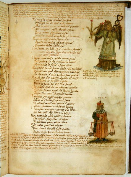 Pani Ital 483 P.4.7 f.157r Panna i Waga, z „Dittamondo” Fazio degli Uberti (welum) autorstwa Italian School