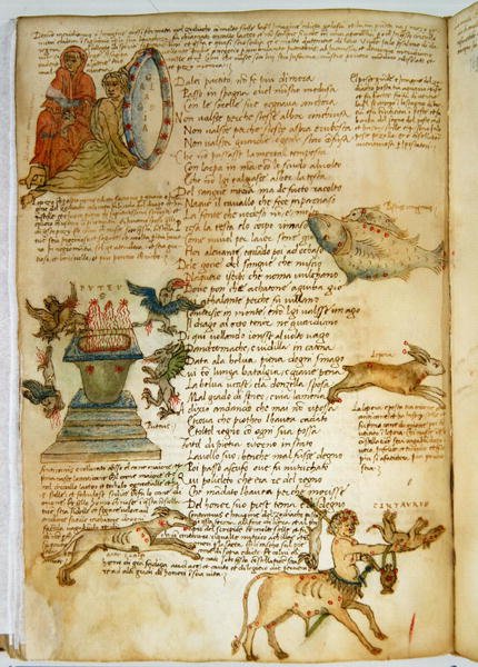 Pani Ital 483 P.4.7 f.162v Constellations, z „Dittamondo” Fazio degli Uberti (welum) autorstwa Italian School