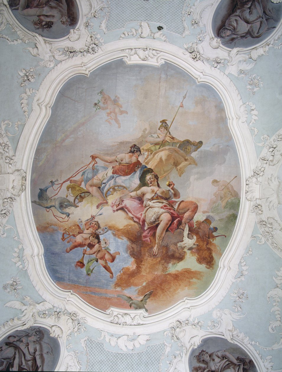 Scena mitologiczna z Wenus, Juno i Minerwą autorstwa Italian School