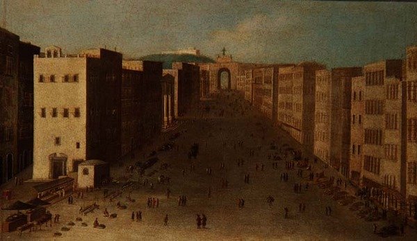 Neapolitańska scena uliczna autorstwa Italian School