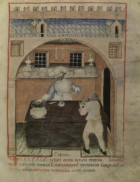 Nouv Acq Lat 1673 fol.39 Sprzedawca suszonego mięsa, z 