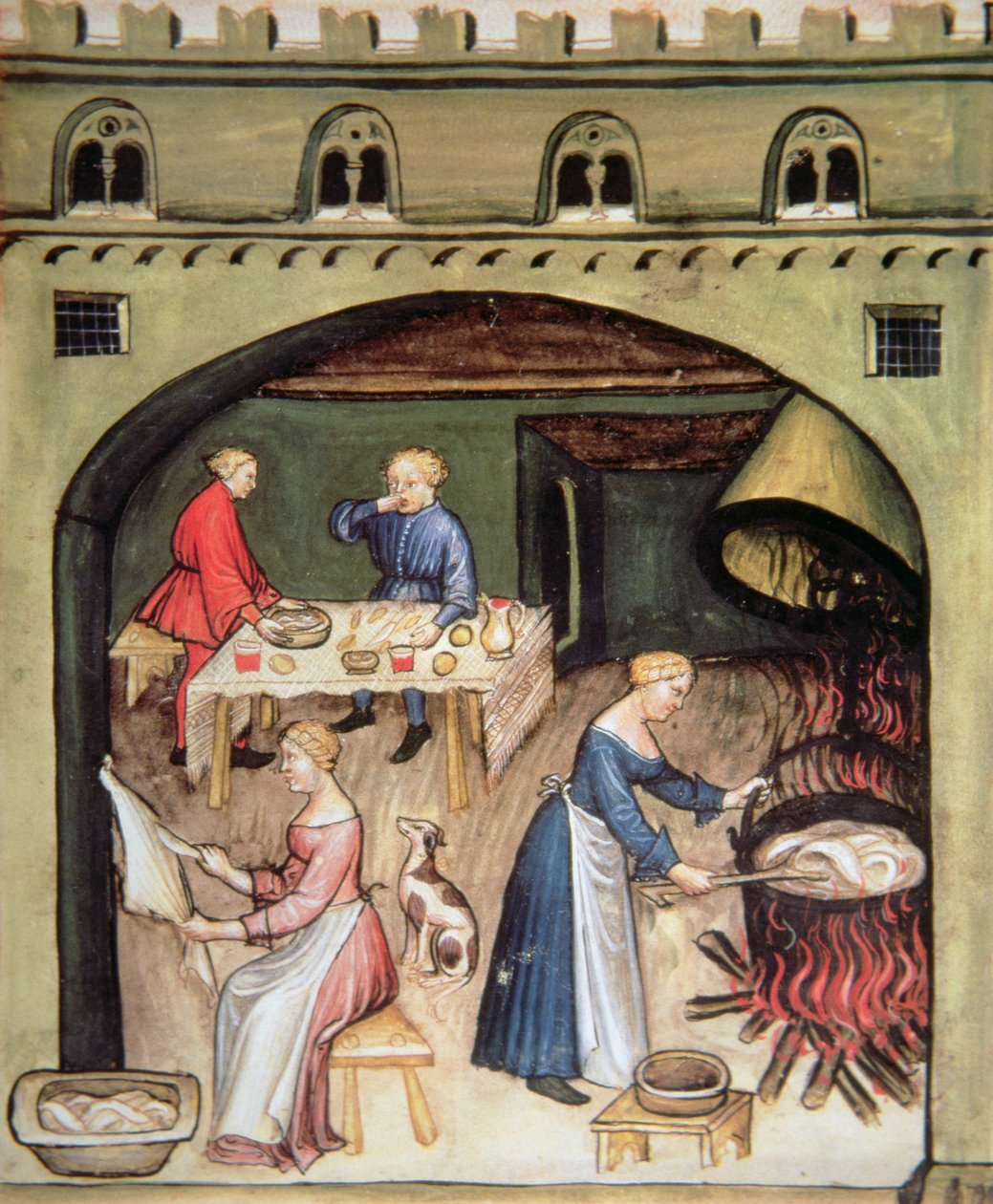 Nova 2644 fol.81r Preparat domowy, z Tacuinum Sanitatis autorstwa Italian School