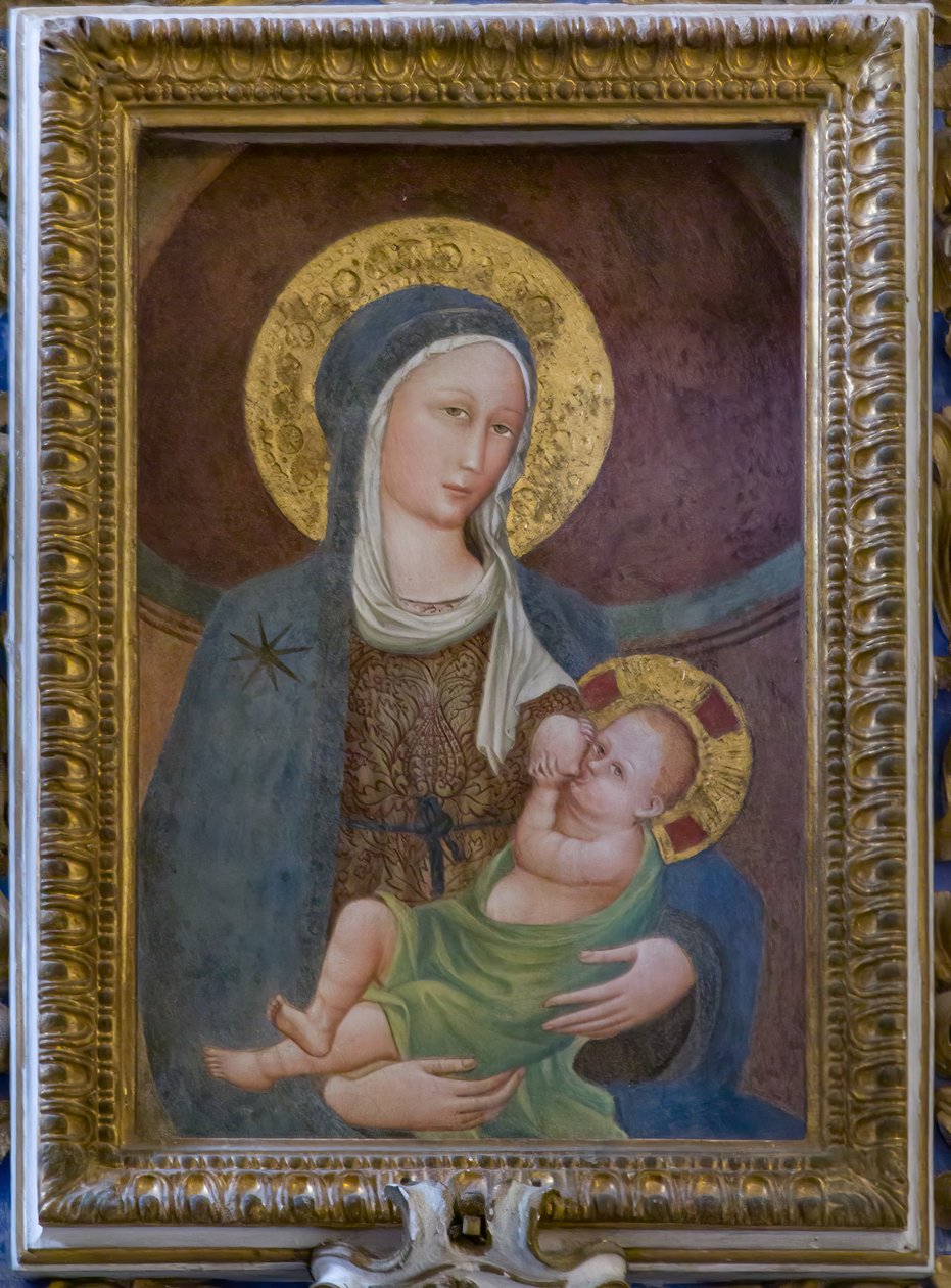Madonna karmiąca, ok. 1440-50 (fresk) autorstwa Italian School