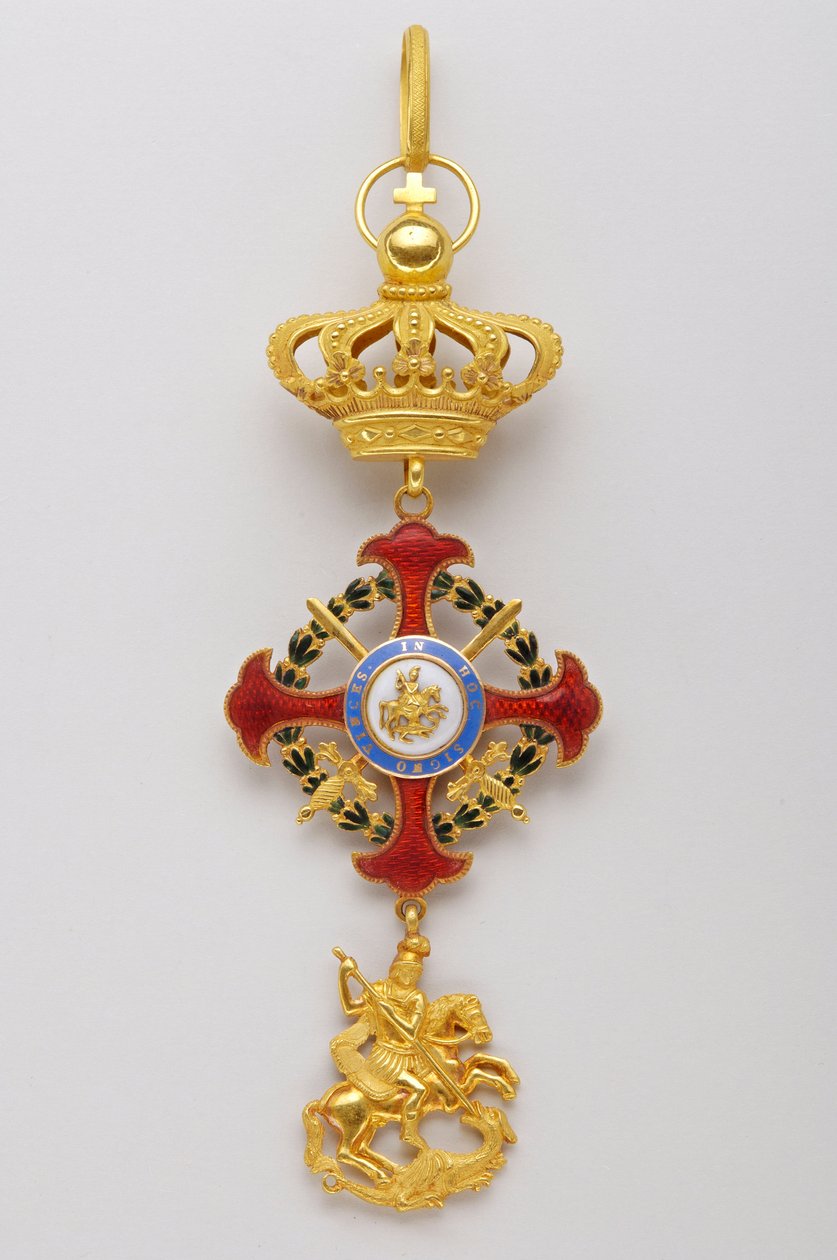 Order Świętego Jerzego z Reunion: insygnia należące do władców Domu Królewskiego (1800-1850) autorstwa Italian School