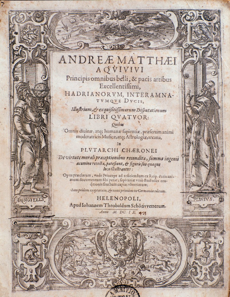 Strona zaczerpnięta z Prince of War autorstwa Andrea Matteo Acquaviva autorstwa Italian School