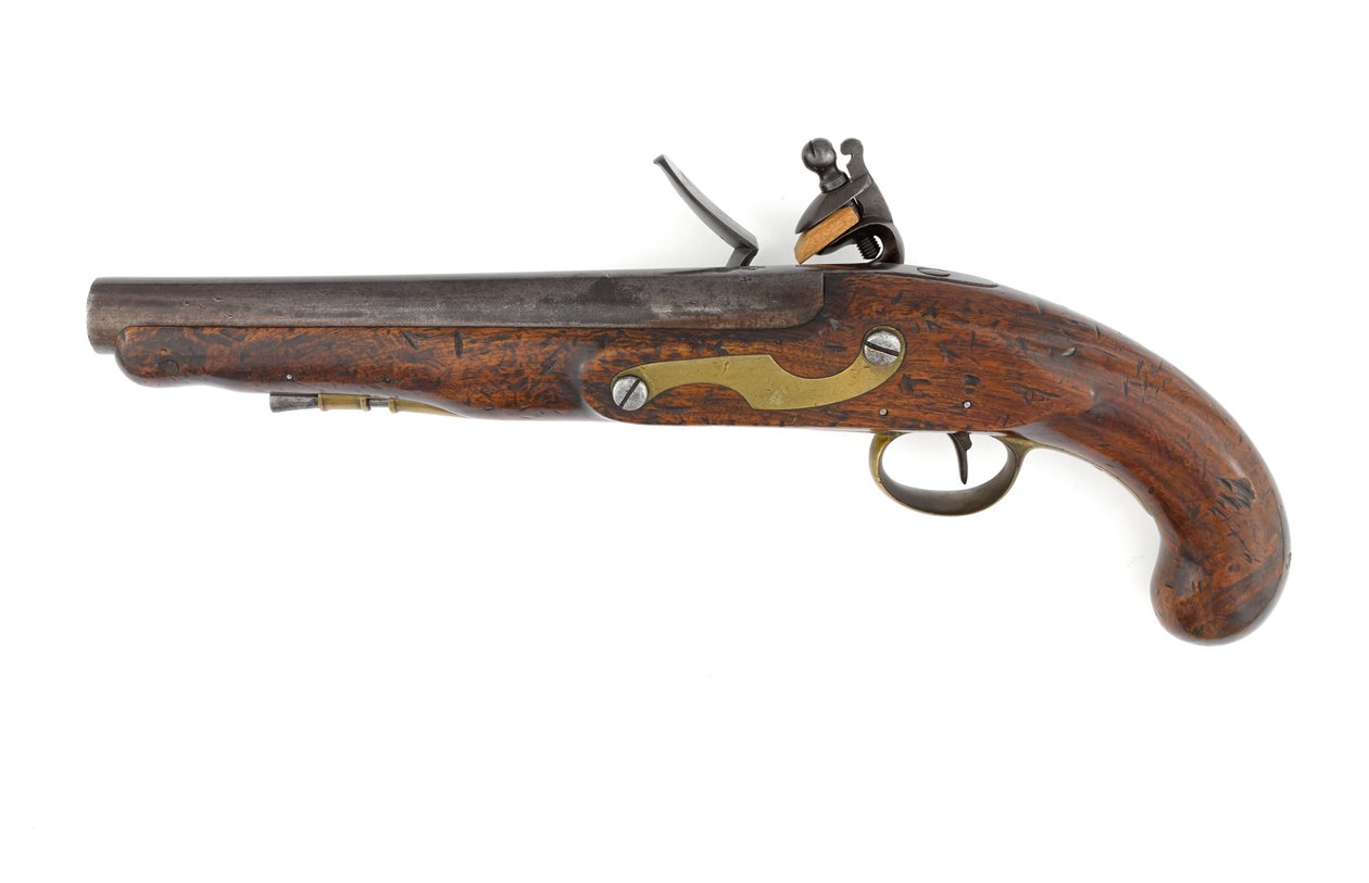 Pistolet skałkowy wzór 1796 dla ciężkich dragonów, wersja z wyciorem i zamkiem według wzoru Ordnance, ok. 1800 (pistolet, skałkowy, ciężki dragon wzór 1796) autorstwa Italian School