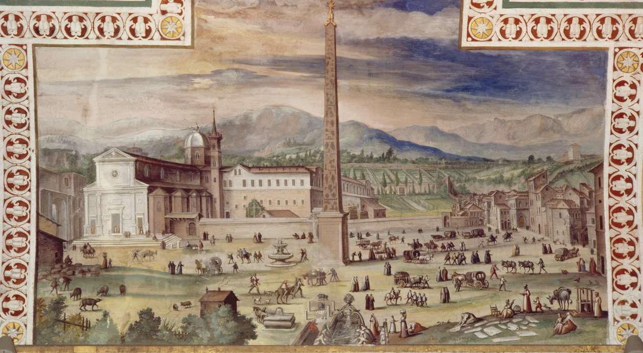 Piazza del Popolo, Rzym autorstwa Italian School
