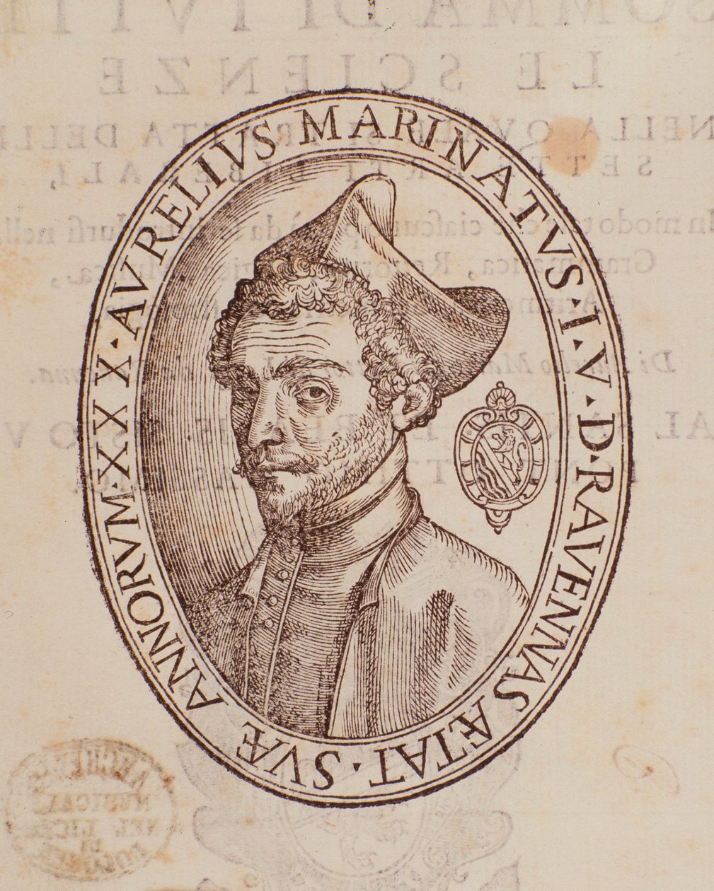 Portret Aurelio Marinati. Strona z sumy wszystkich nauk autorstwa Italian School