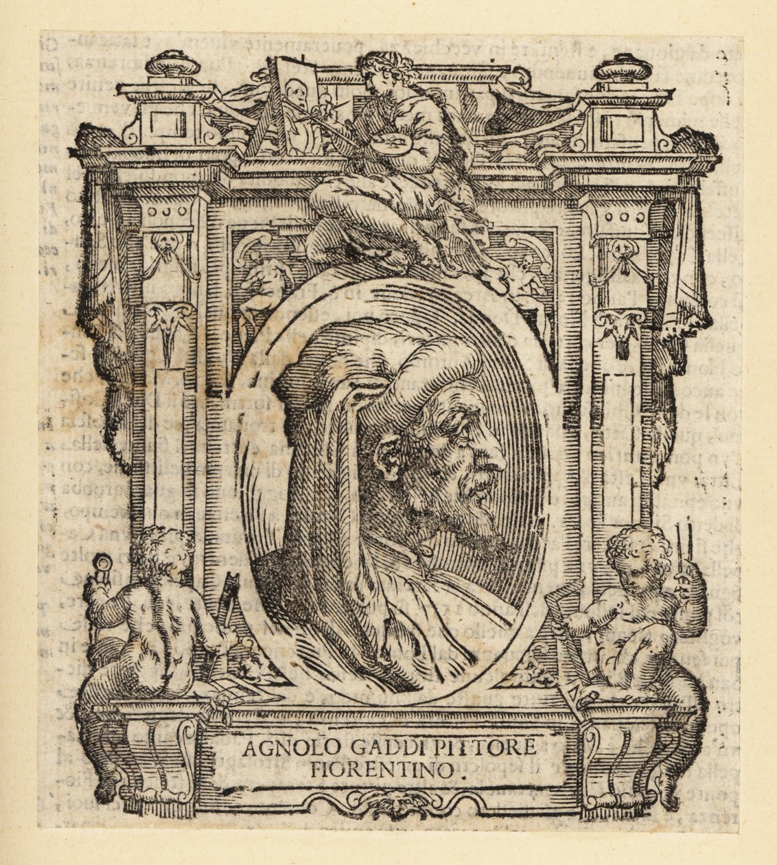 Portret Agnolo Gaddi, włoskiego malarza z Florencji, ok. 1350-1396 autorstwa Italian School
