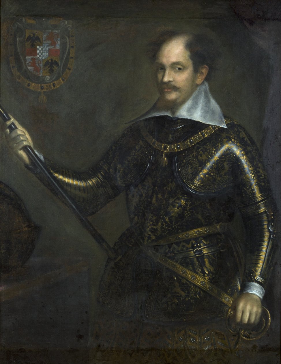 Portret Alessandro I Pico della Mirandola, markiza Concordia i księcia Mirandoli, w zbroi, 1622 autorstwa Italian School