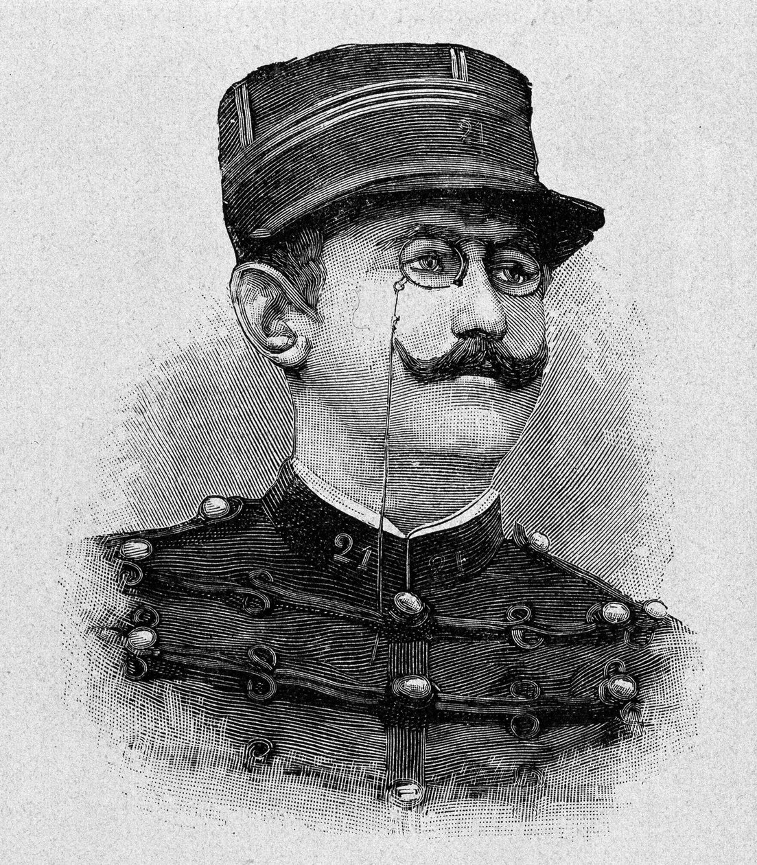 Portret Alfreda Dreyfusa (1859 - 1935) (rycina) autorstwa Italian School