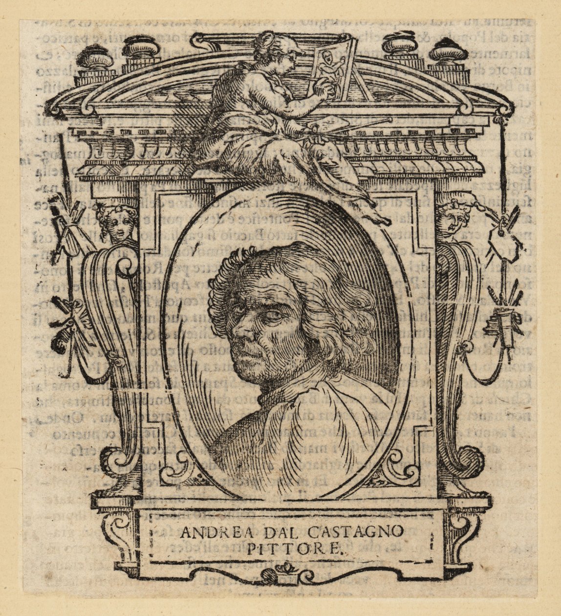 Portret Andrei dal Castagno, włoskiego malarza z Florencji, ok. 1419-1457 r. autorstwa Italian School