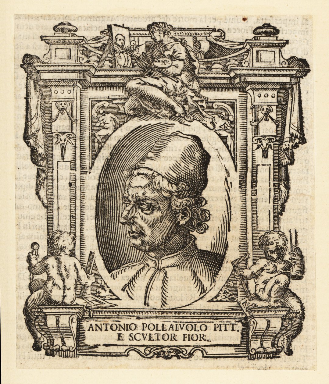Portret Antonio del Pollaiuolo, włoskiego malarza, rzeźbiarza, rytownika i złotnika renesansu z Florencji, ok. 1429-1498 autorstwa Italian School