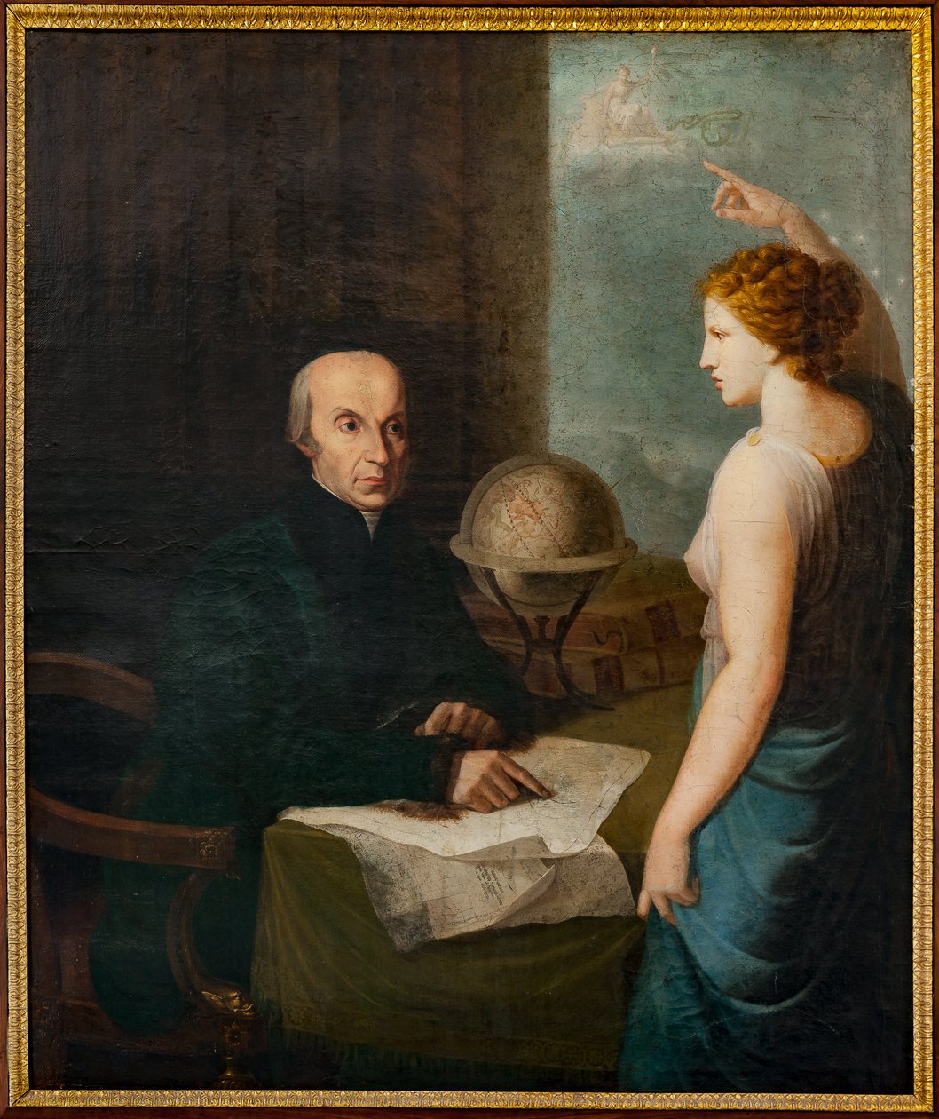 Portret astronoma Giuseppe Piazziego, Obserwatorium Astronomiczne „Giuseppe Piazzi”, Wieża Pisana autorstwa Italian School