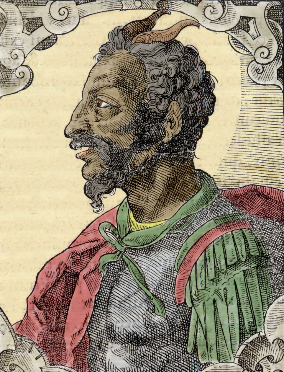 Portret Attyli z dzieła Bernardino Corio „Elogia Virorum Illustris”, Mediolan XVI wiek. autorstwa Italian School