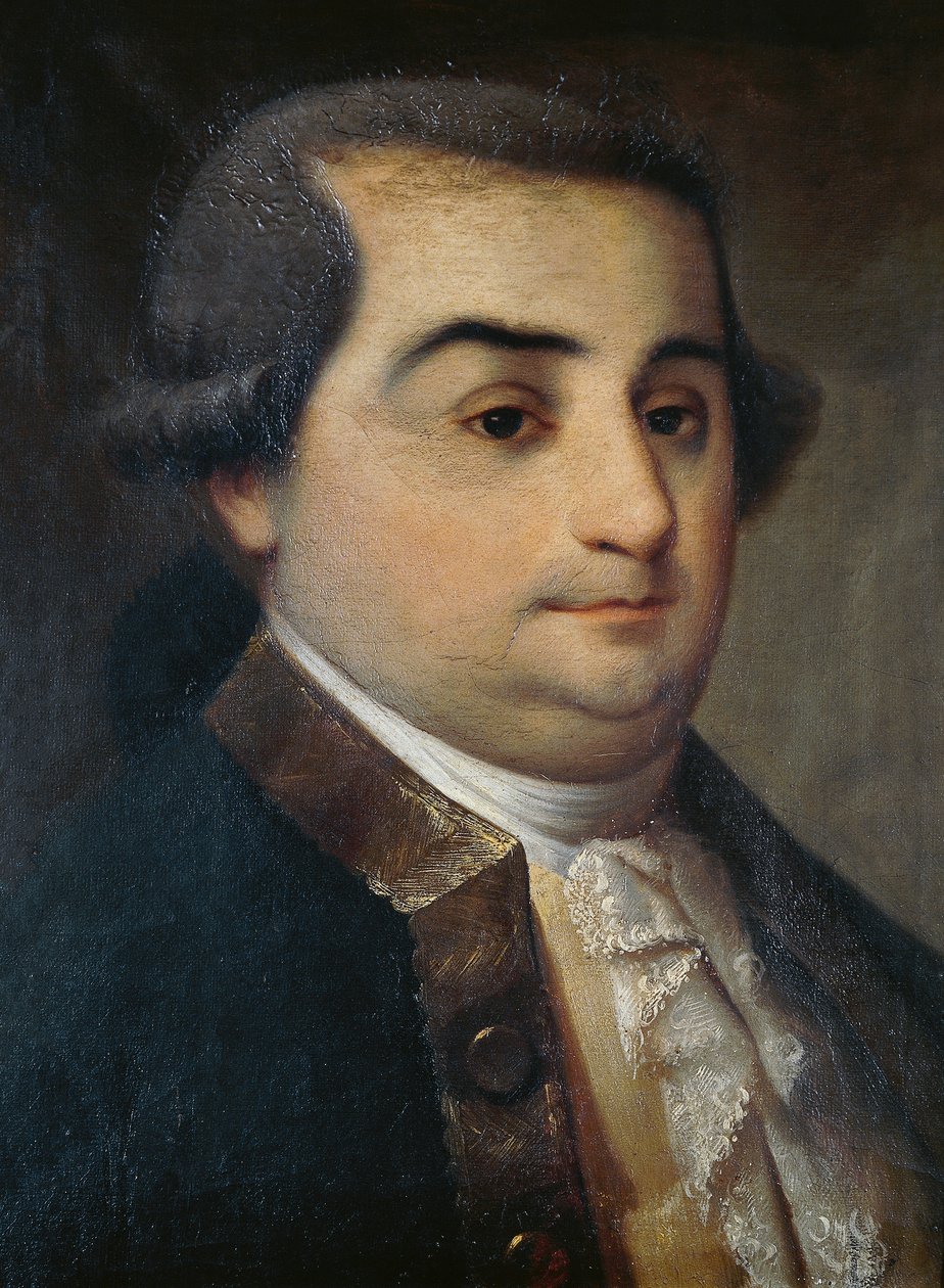 Portret Cesare Beccaria (1738-1794), włoskiego prawnika, filozofa i polityka, obraz nieznanego lombardzkiego artysty autorstwa Italian School