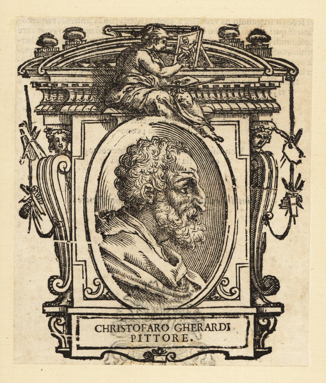 Portret Cristofano Gherardiego lub Cristoforo Gherardiego, znanego również jako il Doceno, włoskiego malarza okresu późnorenesansowego lub manierystycznego, działającego głównie we Florencji i Toskanii autorstwa Italian School