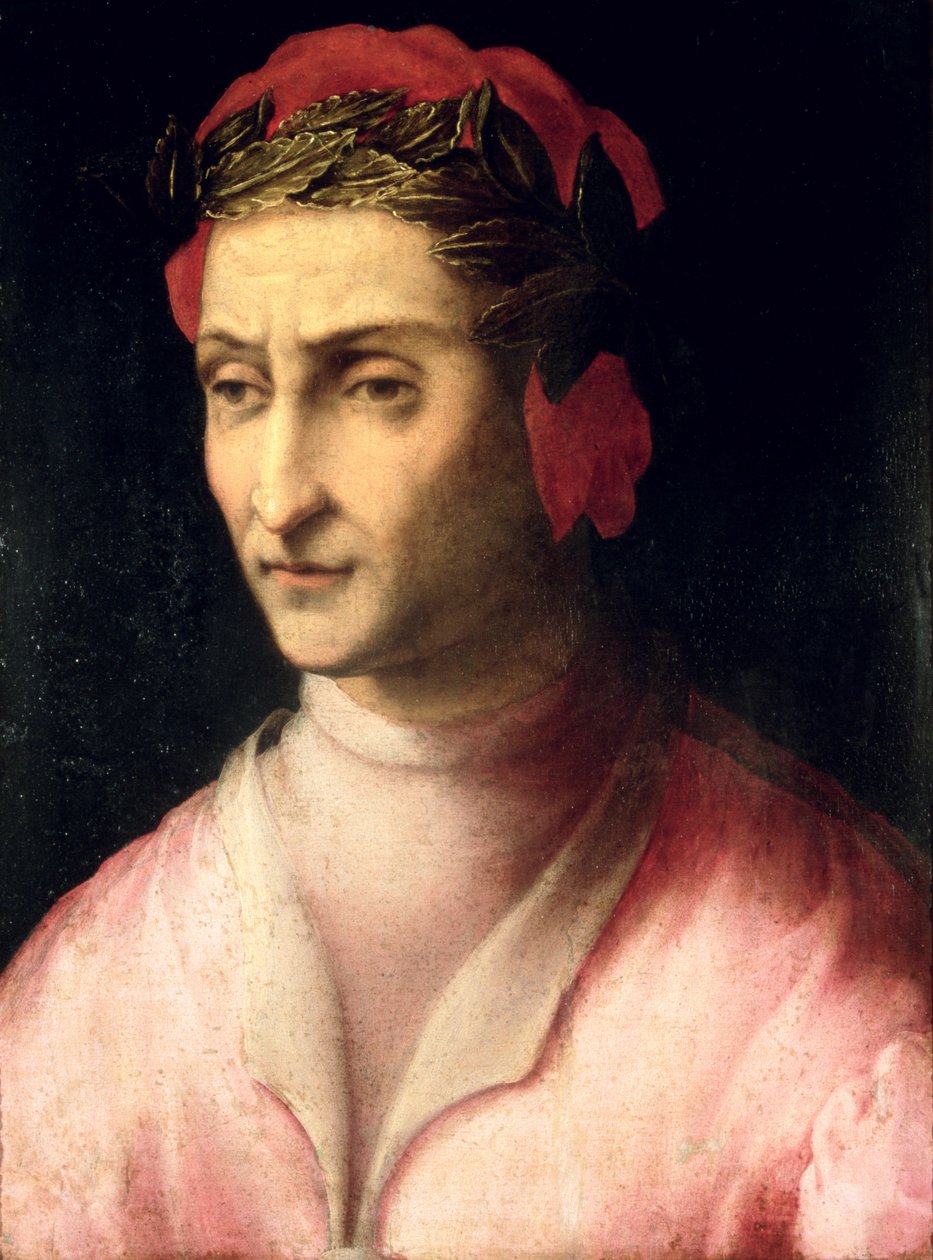 Portret Dantego Alighieri (1265-1321) autorstwa Italian School