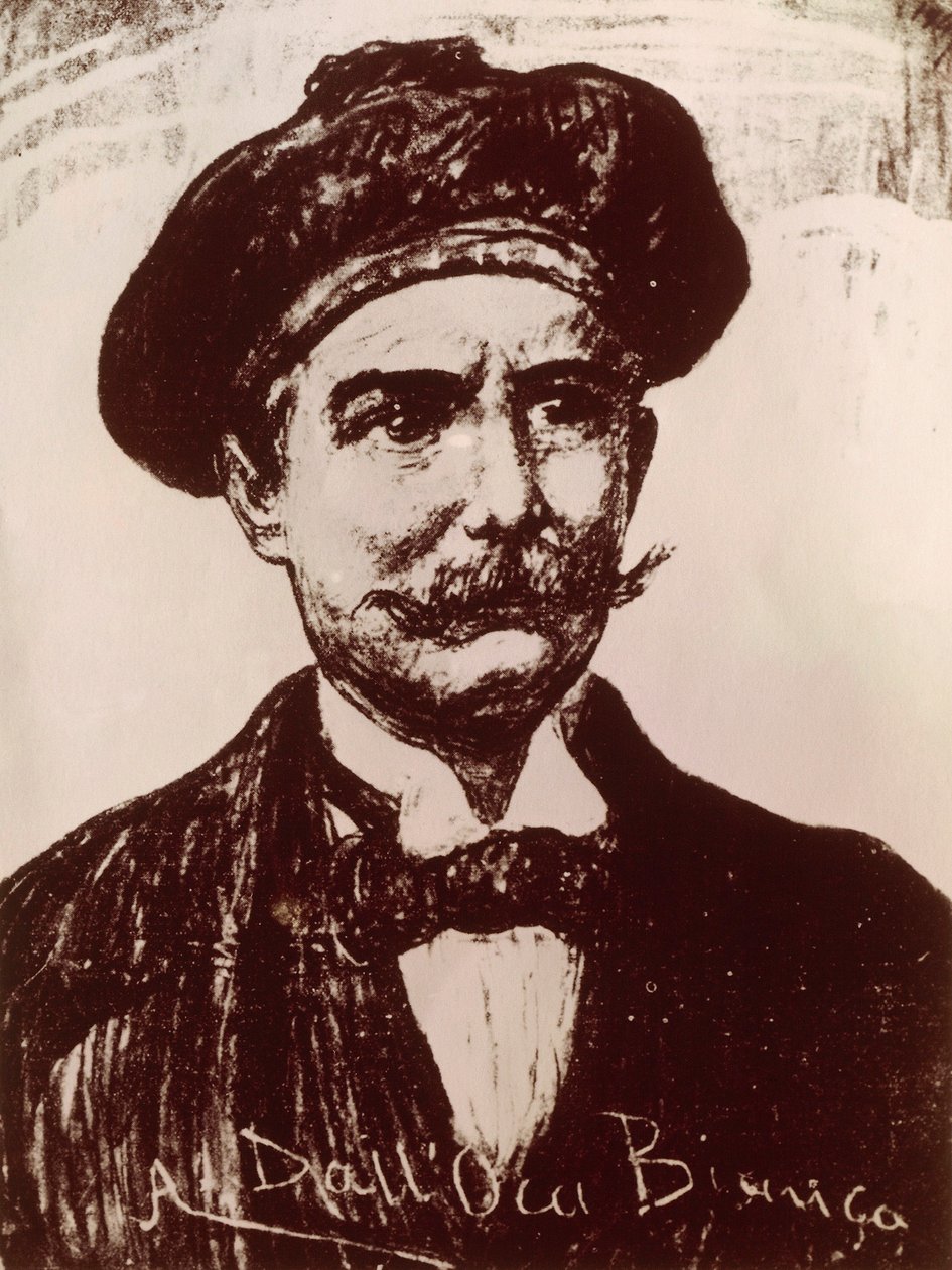 Portret Emilio Salgariego (lito) autorstwa Italian School