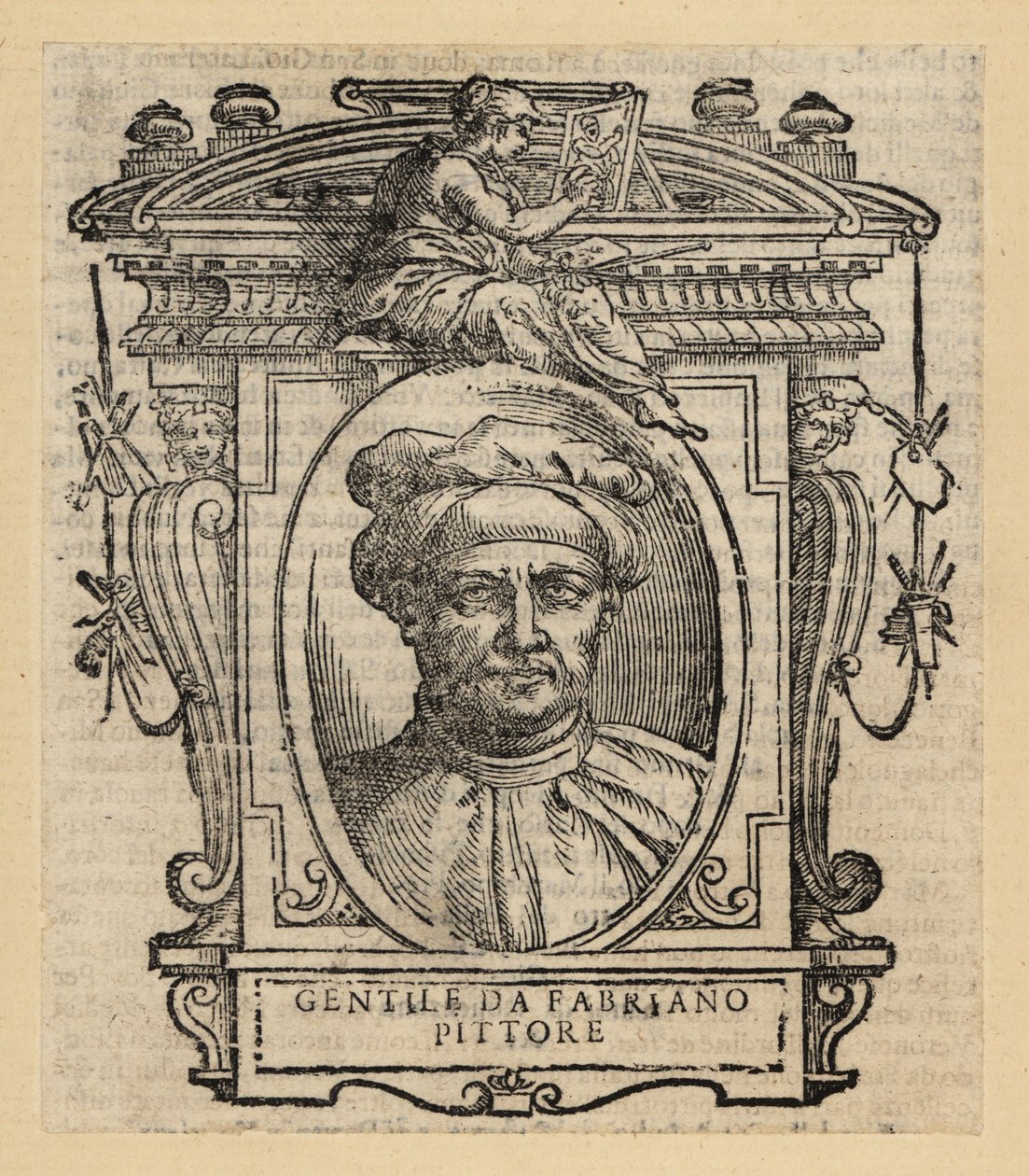 Portret Gentile da Fabriano, włoskiego malarza, międzynarodowy styl gotycki, około 1370-1427 autorstwa Italian School