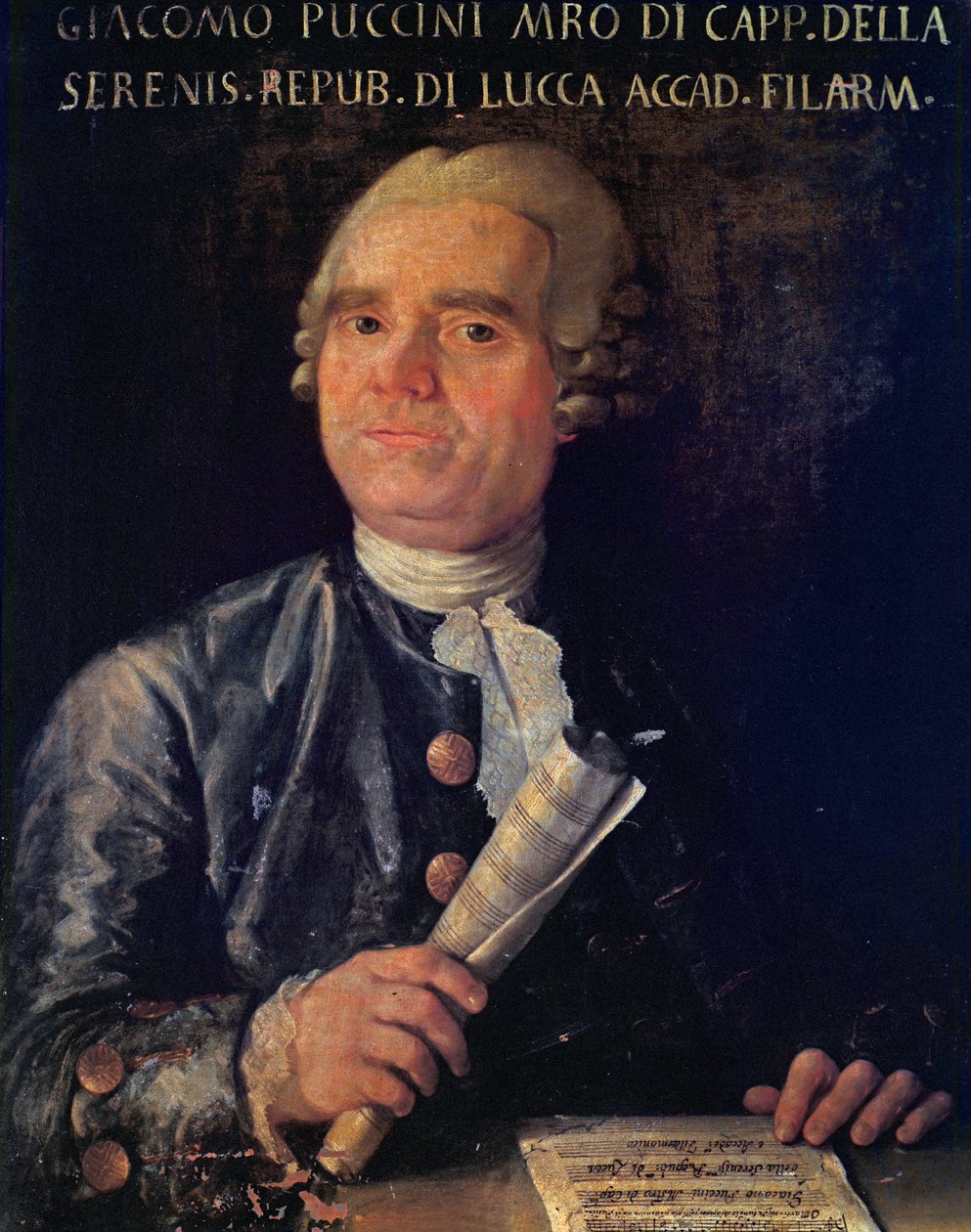 Portret Giacomo Pucciniego (1712-1781) (olej na płótnie) autorstwa Italian School
