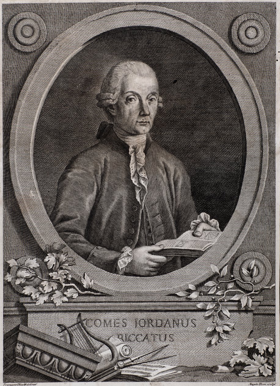 Portret Giordano (Jordania) Riccati (1709-1790) fizyka, matematyka i teoretyka muzyki autorstwa Italian School