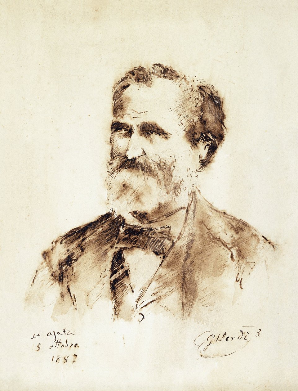 Portret Giuseppe Verdi autorstwa Italian School