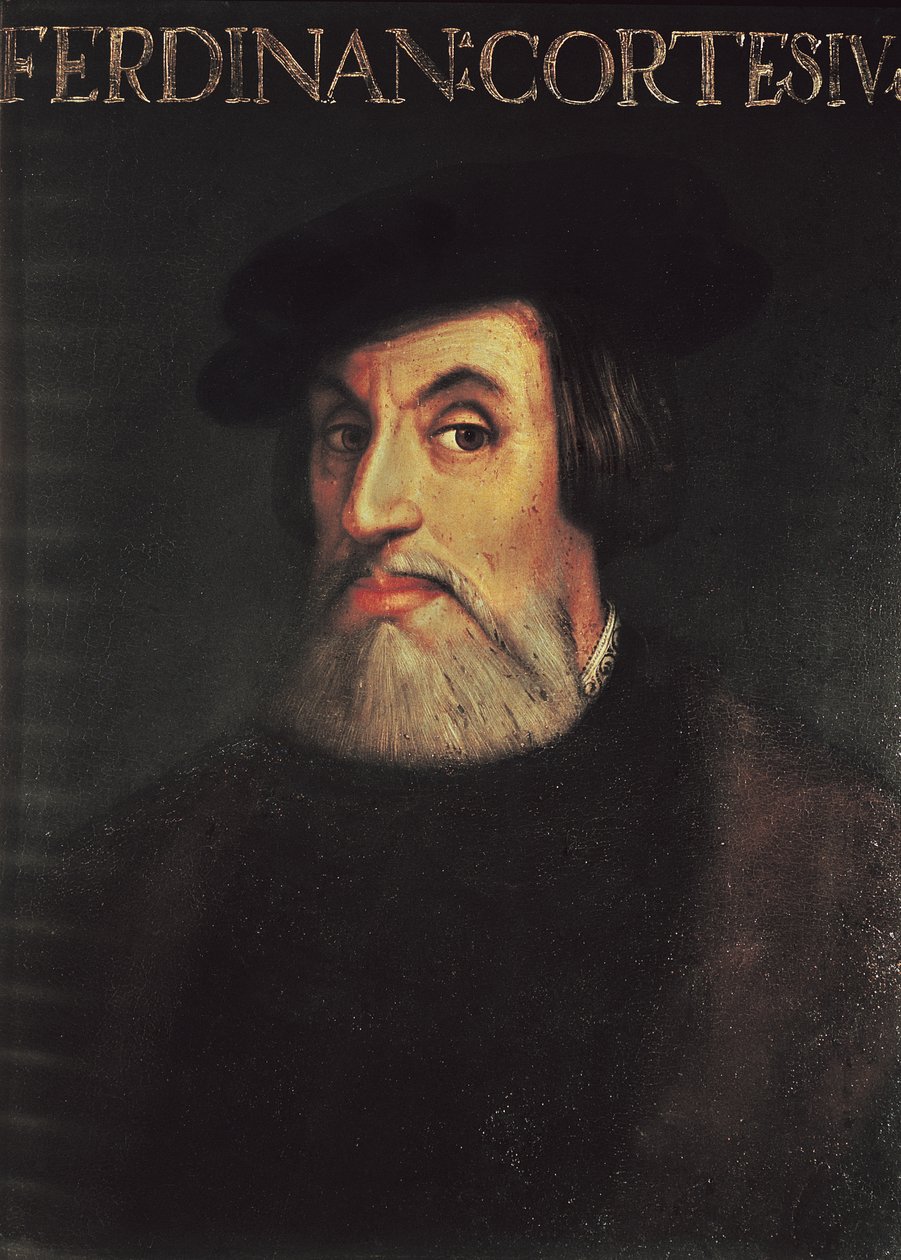 Portret Hernando Cortesa (1485-1547) autorstwa Italian School