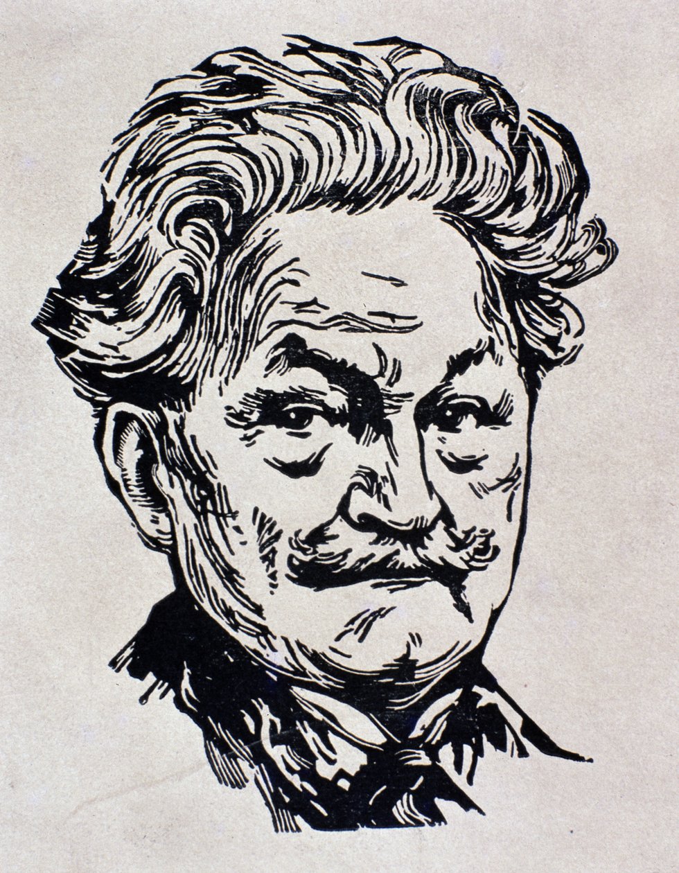 Portret Leosa Janacka, ilustracja z autobiografii „Lettere e reminescenze” (litografia) autorstwa Italian School