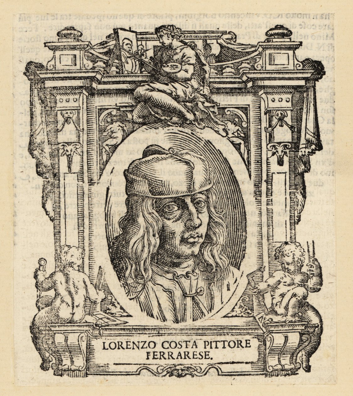 Portret Lorenzo Costy, włoskiego malarza z Ferrary renesansu autorstwa Italian School