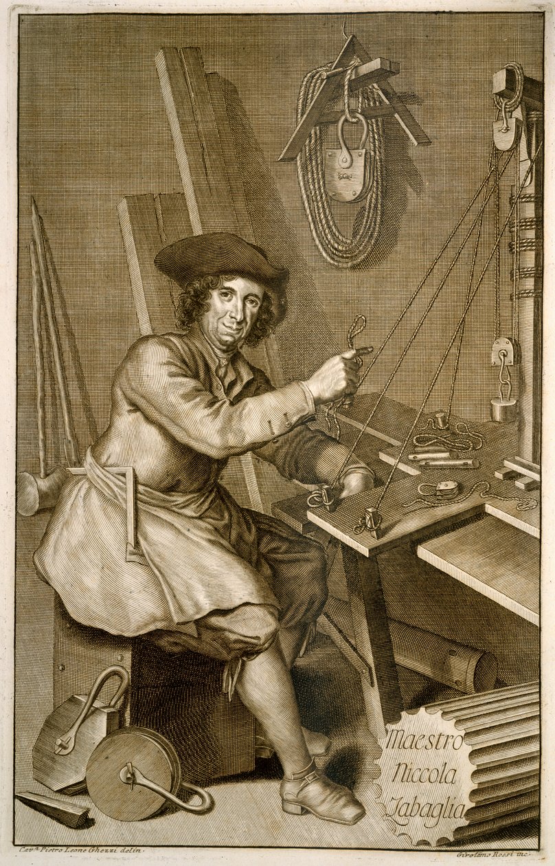 Portret Maestro Nicola Zabaglia autorstwa Italian School