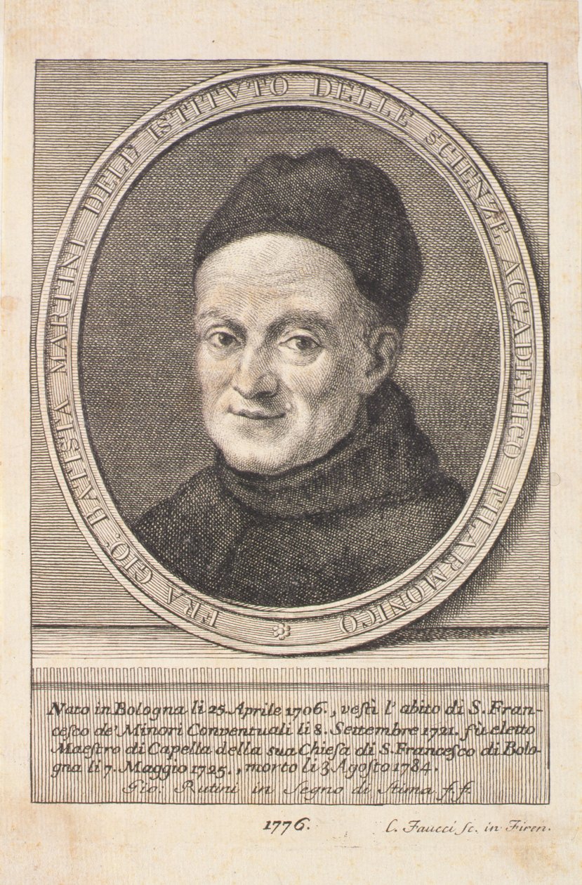 Portret ojca Giovanniego Battisty Martiniego (1706-84) wyryty przez Faucci, 1776 autorstwa Italian School