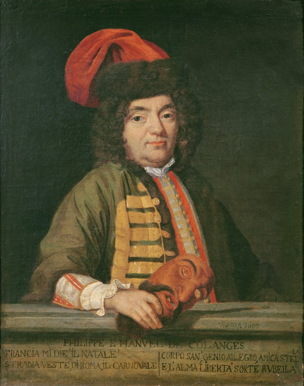 Portret Filipa Emmanuela de Coulanges ubranego na karnawał, 1690 autorstwa Italian School