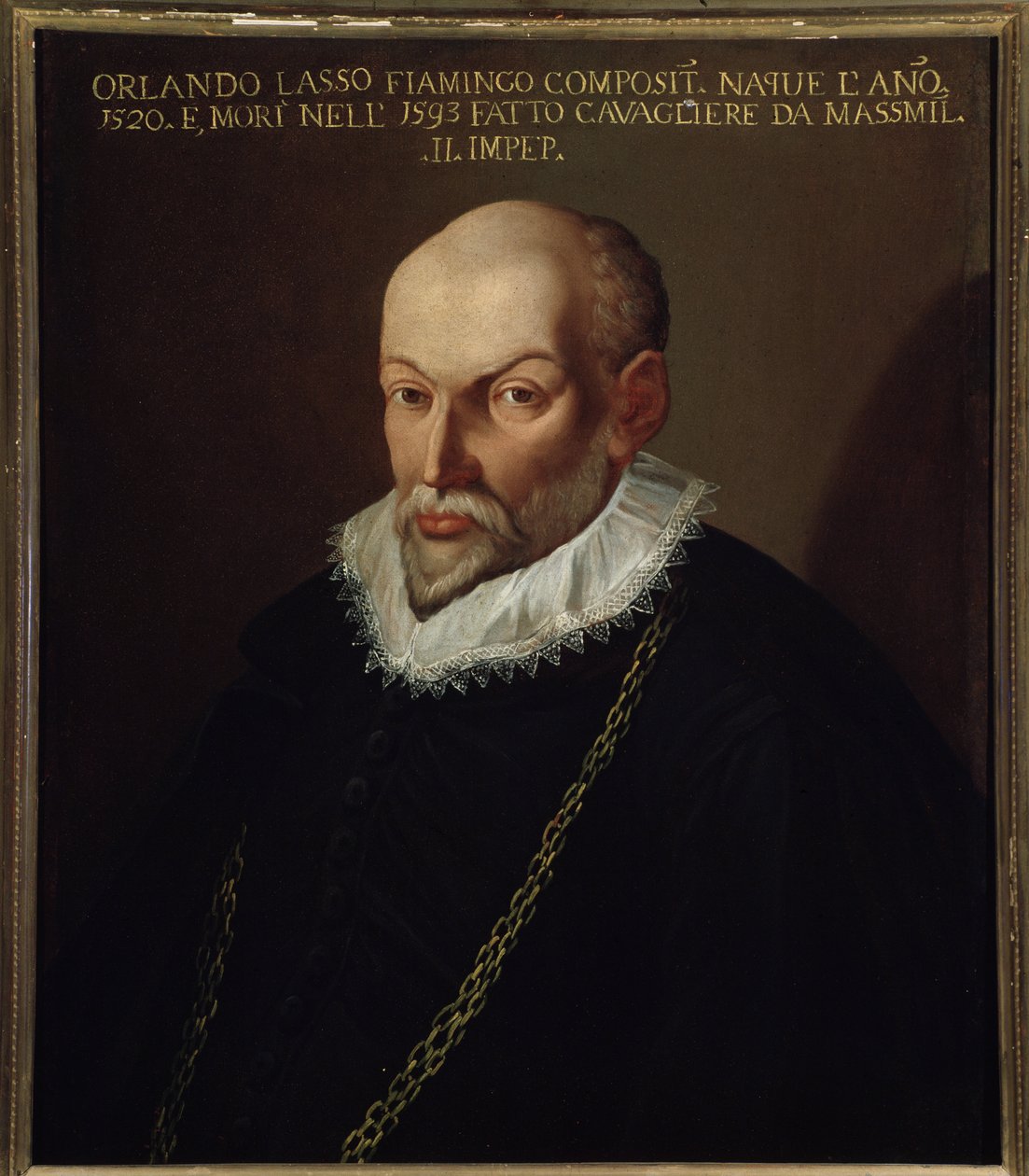Portret Rolanda de Lassusa (1532-1594) kompozytor flamandzki autorstwa Italian School