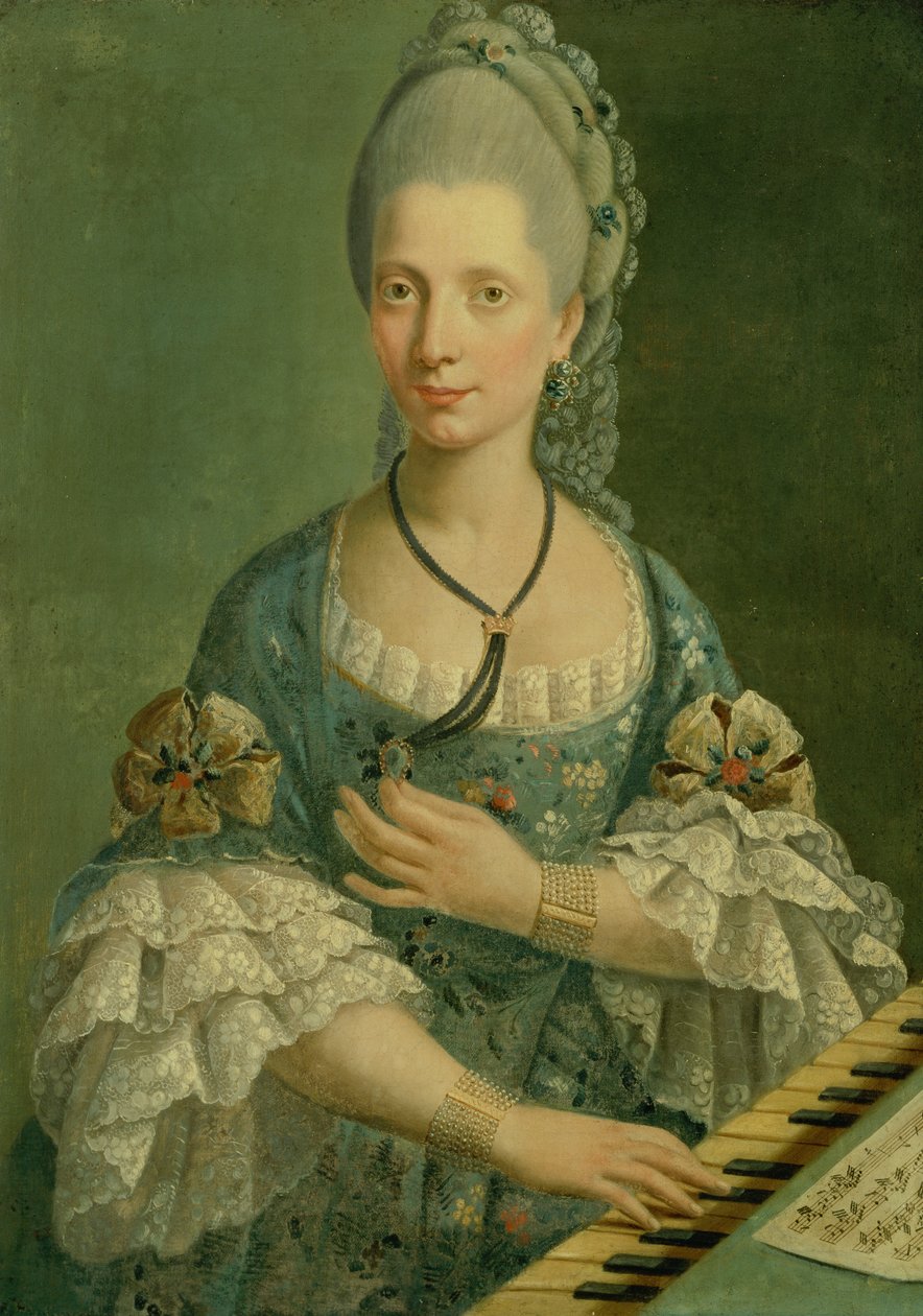Portret pianisty (olej na płótnie) autorstwa Italian School