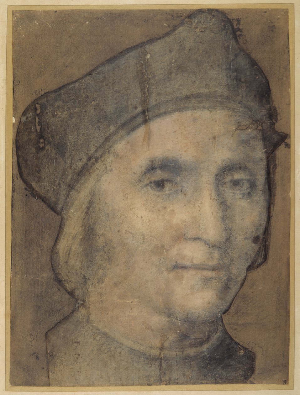 Portret prałata, ok. 1510 (kredy czarno-różowe) autorstwa Italian School